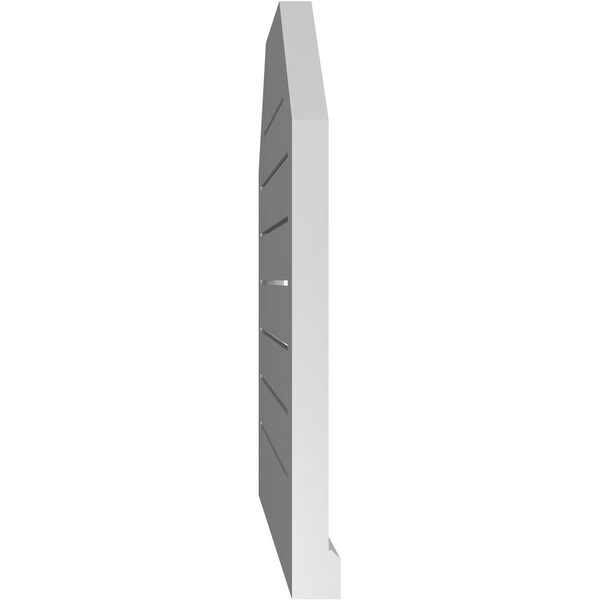Ekena Millwork Octagonal Top Surface Mount PVC Gable Vent w/ 2"W x 2"P Brickmould Sill Frame, 22"W x 26"H - GVPOT22X2603SF