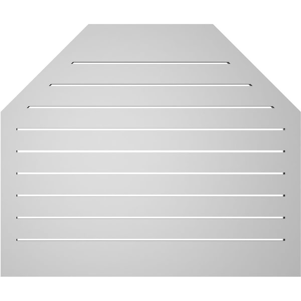 Ekena Millwork Octagonal Top Surface Mount PVC Gable Vent w/ 2"W x 1-1/2"P Brickmould Frame, 38"W x 32"H - GVPOT38X3202SF