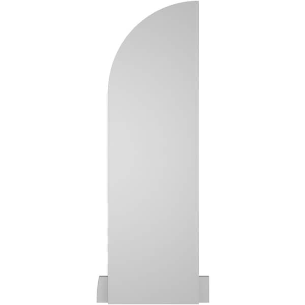 Ekena Millwork Quarter Round Top Right Surface Mount PVC Gable Vent w/ 2"W x 2"P Brickmould Sill Frame, 12"W x 40"H - GVPQR12X4003SN