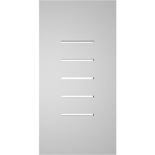 Ekena Millwork Vertical Surface Mount PVC Gable Vent: Functional, w/ 3-1/2"W x 1"P Standard Frame, 12"W x 24"H - GVPVE12X2401SF