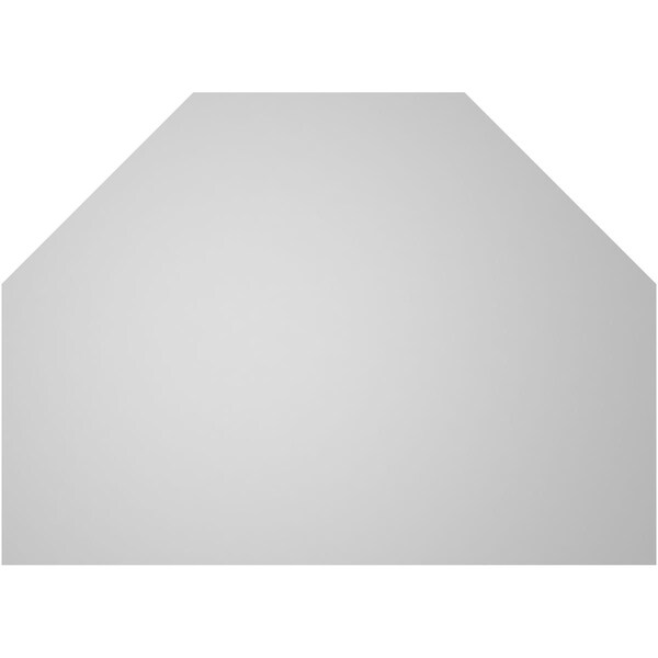 Ekena Millwork Octagonal Top Surface Mount PVC Gable Vent w/ 2"W x 2"P Brickmould Sill Frame, 36"W x 26"H - GVPOT36X2603SN