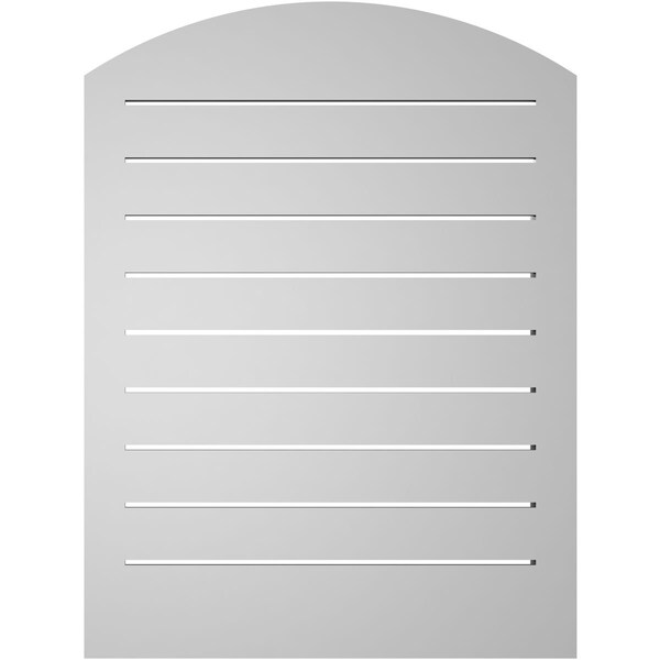 Ekena Millwork Arch Top Surface Mount PVC Gable Vent w/ 2"W x 2"P Brickmould Sill Frame, 24"W x 30"H - GVPAR24X3003SN
