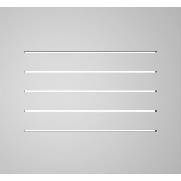 Ekena Millwork Vertical Surface Mount PVC Gable Vent: Functional, w/ 3-1/2"W x 1"P Standard Frame, 26"W x 24"H - GVPVE26X2401SF
