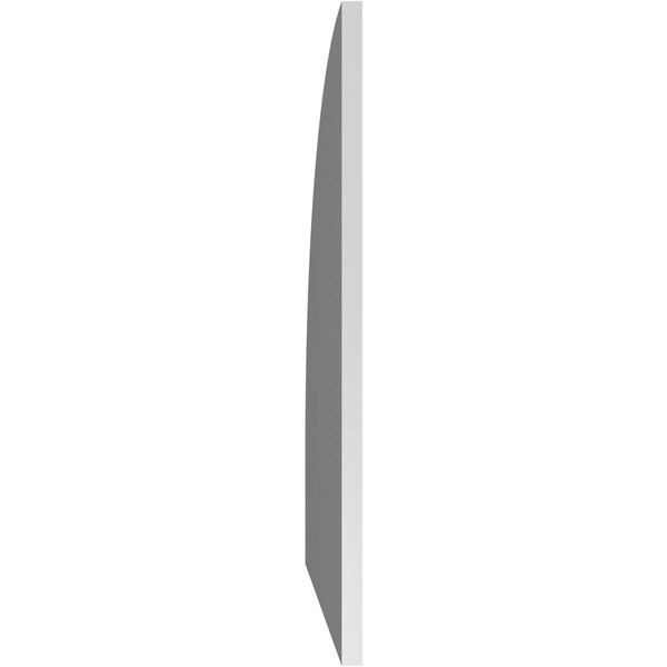 Ekena Millwork Quarter Round Top Right Surface Mount PVC Gable Vent w/ 3-1/2"W x 1"P Standard Frame, 24"W x 32"H - GVPQR24X3201SN