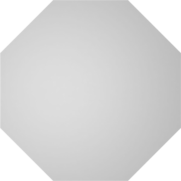 Ekena Millwork Octagonal Surface Mount PVC Gable Vent: Non-Functional, w/ 3-1/2"W x 1"P Standard Frame, 16"W x 16"H - GVPOC16X1601SN