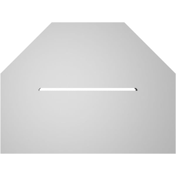 Ekena Millwork Octagonal Top Surface Mount PVC Gable Vent: Functional, w/ 3-1/2"W x 1"P Standard Frame, 16"W x 12"H - GVPOT16X1201SF