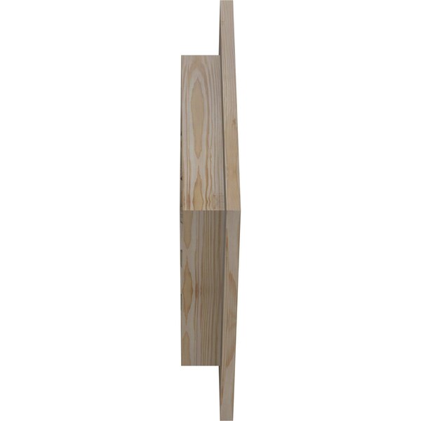 Ekena Millwork Diamond Gable Vent Unfinished, Functional, Pine Gable Vent w/ 1" x 4" Flat Trim Frame, 16"W x 16"H - GVWDI16X1601SFUPI