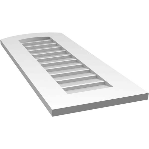 Ekena Millwork Arch Top Surface Mount PVC Gable Vent: Functional, w/ 3-1/2"W x 1"P Standard Frame, 14"W x 36"H - GVPAR14X3601SF