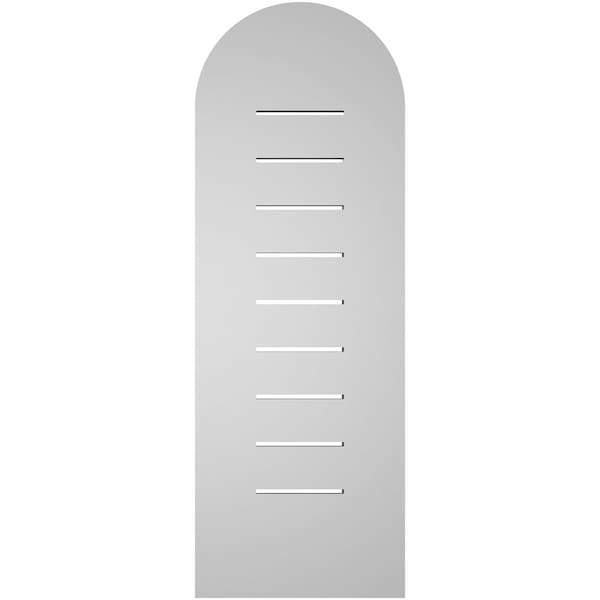 Ekena Millwork Round Top Surface Mount PVC Gable Vent: Functional, w/ 3-1/2"W x 1"P Standard Frame, 12"W x 34"H - GVPRT12X3401SF