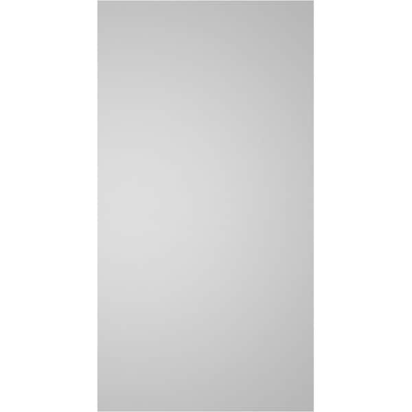 Ekena Millwork Vertical Surface Mount PVC Gable Vnt: Non-Functional, w/2"W x 1-1/2"H, Brickmould Frame, 20"W x 38"H - GVPVE20X3802SN