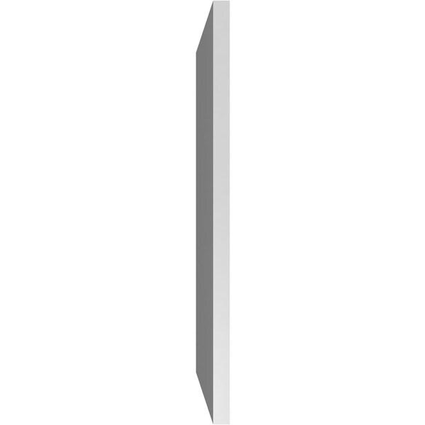 Ekena Millwork Vertical Surface Mount PVC Gable Vnt: Non-Functional, w/2"W x 1-1/2"H, Brickmould Frame, 20"W x 38"H - GVPVE20X3802SN