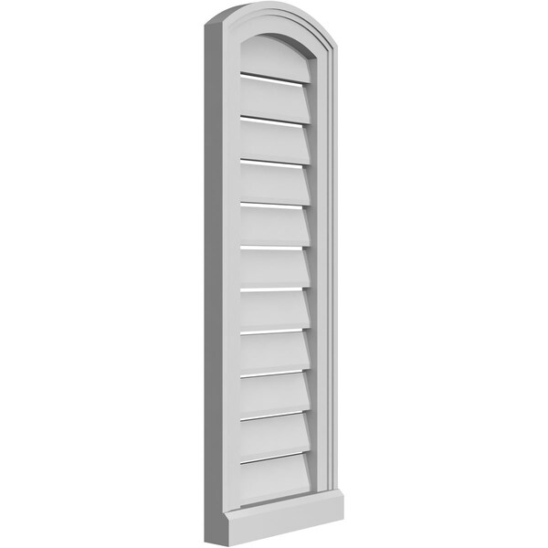 Ekena Millwork Arch Top Surface Mount PVC Gable Vent w/ 2"W x 2"P Brickmould Sill Frame, 12"W x 32"H - GVPAR12X3203SN