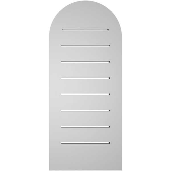 Ekena Millwork Round Top Surface Mount PVC Gable Vent: Functional, w/ 2"W x 2"P Brickmould Sill Frame, 12"W x 28"H - GVPRT12X2803SF