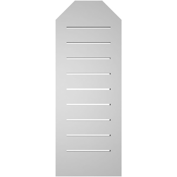 Ekena Millwork Octagonal Top Surface Mount PVC Gable Vent w/ 2"W x 1-1/2"P Brickmould Frame, 12"W x 32"H - GVPOT12X3202SF