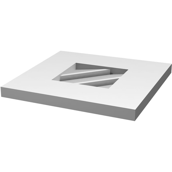Ekena Millwork Diamond Surface Mount PVC Gable Vent: Non-Functional, w/ 3-1/2"W x 1"P Standard Frame, 16"W x 16"H - GVPDI16X1601SN