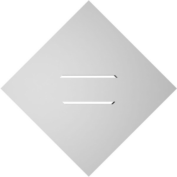 Ekena Millwork Diamond Surface Mount PVC Gable Vent: Non-Functional, w/ 3-1/2"W x 1"P Standard Frame, 16"W x 16"H - GVPDI16X1601SN