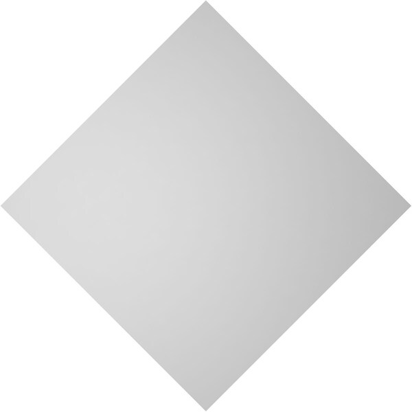Ekena Millwork Diamond Surface Mount PVC Gable Vent: Functional, w/ 2"W x 1-1/2"P Brickmould Frame, 40"W x 40"H - GVPDI40X4002SF