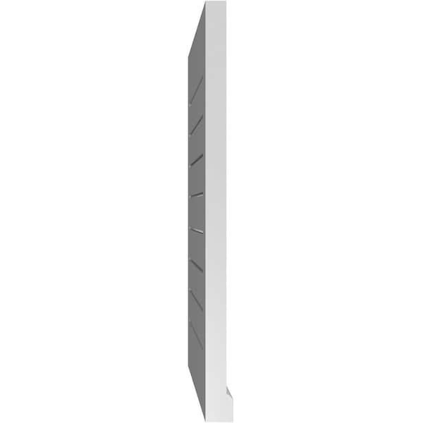 Ekena Millwork Vertical Surface Mount PVC Gable Vent: Functional, w/ 2"W x 2"P Brickmould Sill Frame, 18"W x 30"H - GVPVE18X3003SF