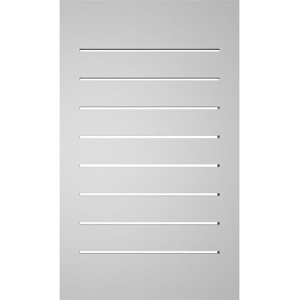 Ekena Millwork Vertical Surface Mount PVC Gable Vent: Functional, w/ 2"W x 2"P Brickmould Sill Frame, 18"W x 30"H - GVPVE18X3003SF