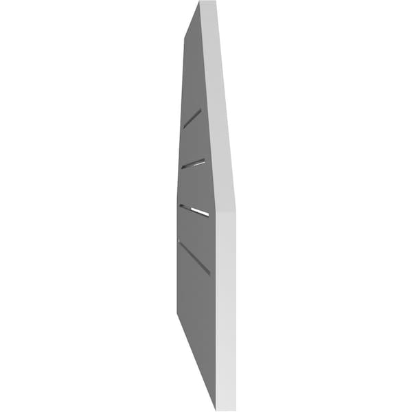 Ekena Millwork Octagonal Top Surface Mount PVC Gable Vent: Functional, w/ 3-1/2"W x 1"P Standard Frame, 42"W x 22"H - GVPOT42X2201SF
