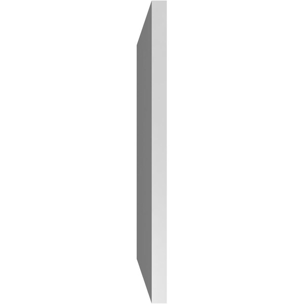 Ekena Millwork Vertical Surface Mount PVC Gable Vent: Non-Functional, w/ 3-1/2"W x 1"P Standard Frame, 14"W x 20"H - GVPVE14X2001SN