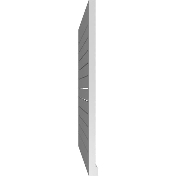Ekena Millwork Vertical Surface Mount PVC Gable Vent: Functional, w/ 2"W x 2"P Brickmould Sill Frame, 34"W x 38"H - GVPVE34X3803SF