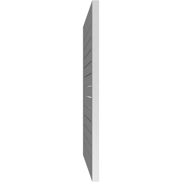 Ekena Millwork Vertical Surface Mount PVC Gable Vent: Functional, w/ 2"W x 1-1/2"P Brickmould Frame, 28"W x 40"H - GVPVE28X4002SF