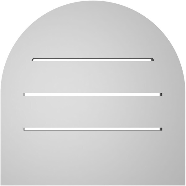 Ekena Millwork Round Top Surface Mount PVC Gable Vent: Functional, w/ 2"W x 1-1/2"P Brickmould Frame, 16"W x 16"H - GVPRT16X1602SF