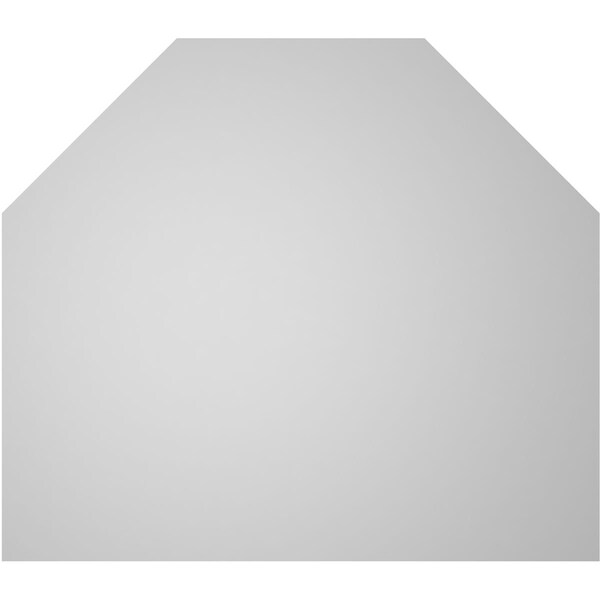 Ekena Millwork Octagonal Top Surface Mount PVC Gable Vent w/ 2"W x 2"P Brickmould Sill Frame, 16"W x 14"H - GVPOT16X1403SN