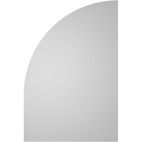 Ekena Millwork Quarter Round Top Right Surface Mount PVC Gable Vent w/ 3-1/2"W x 1"P Standard Frame, 24"W x 36"H - GVPQR24X3601SN