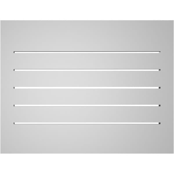 Ekena Millwork Vertical Surface Mount PVC Gable Vent: Functional, w/ 2"W x 1-1/2"P Brickmould Frame, 26"W x 20"H - GVPVE26X2002SF