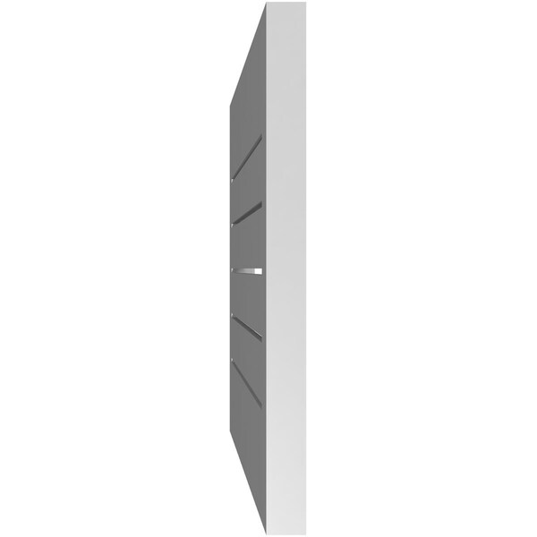 Ekena Millwork Vertical Surface Mount PVC Gable Vent: Functional, w/ 2"W x 1-1/2"P Brickmould Frame, 26"W x 20"H - GVPVE26X2002SF