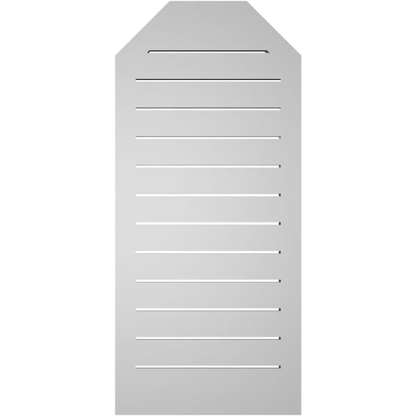 Ekena Millwork Octagonal Top Surface Mount PVC Gable Vent w/ 2"W x 2"P Brickmould Sill Frame, 18"W x 40"H - GVPOT18X4003SF