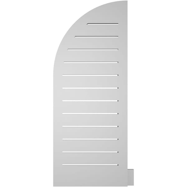 Ekena Millwork Quarter Round Top Right Surface Mount PVC Gable Vent w/ 2"W x 2"P Brickmould Sill Frame, 16"W x 40"H - GVPQR16X4003SF