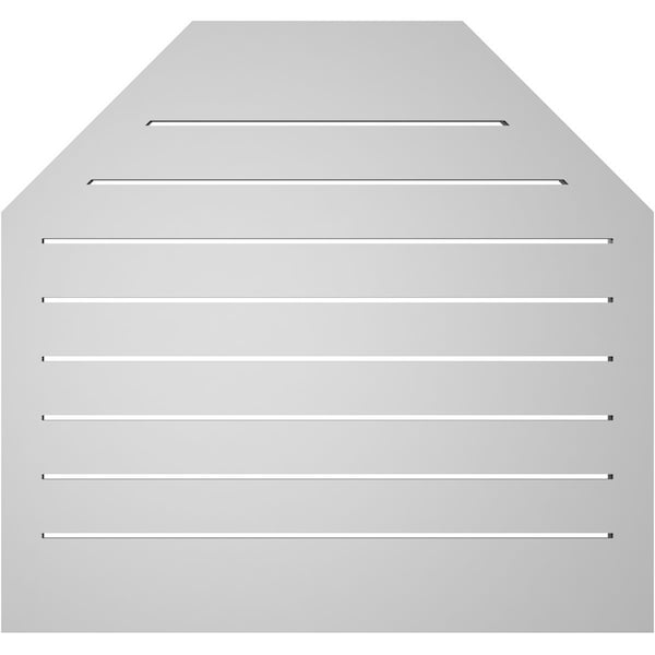 Ekena Millwork Octagonal Top Surface Mount PVC Gable Vent w/ 2"W x 2"P Brickmould Sill Frame, 32"W x 30"H - GVPOT32X3003SF