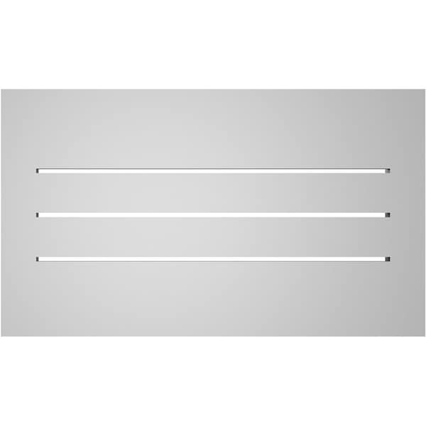 Ekena Millwork Vertical Surface Mount PVC Gable Vent: Functional, w/ 2"W x 2"P Brickmould Sill Frame, 24"W x 14"H - GVPVE24X1403SF