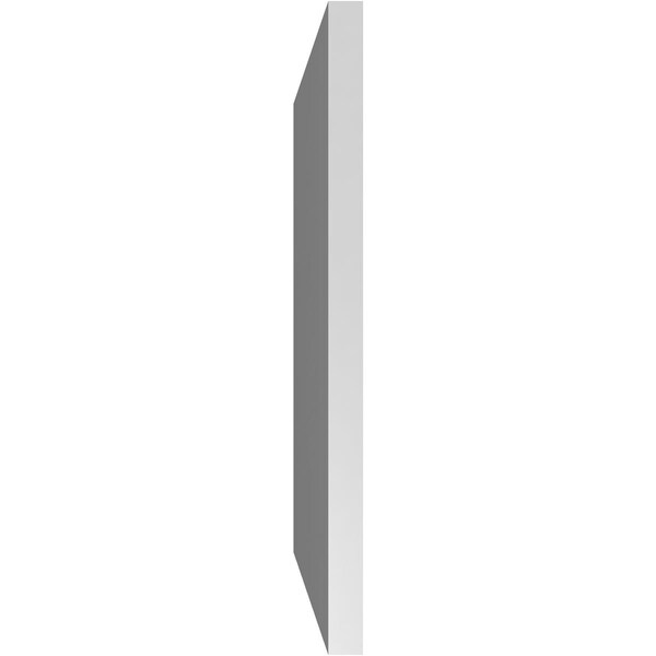 Ekena Millwork Vertical Surface Mount PVC Gable Vnt: Non-Functional, w/2"W x 1-1/2"H, Brickmould Frame, 22"W x 28"H - GVPVE22X2802SN