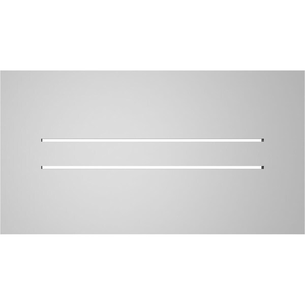 Ekena Millwork Vertical Surface Mount PVC Gable Vent: Functional, w/ 3-1/2"W x 1"P Standard Frame, 26"W x 14"H - GVPVE26X1401SF