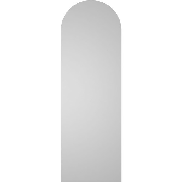 Ekena Millwork Round Top Surface Mount PVC Gable Vent w/ 2"W x 2"P Brickmould Sill Frame, 12"W x 36"H - GVPRT12X3603SN