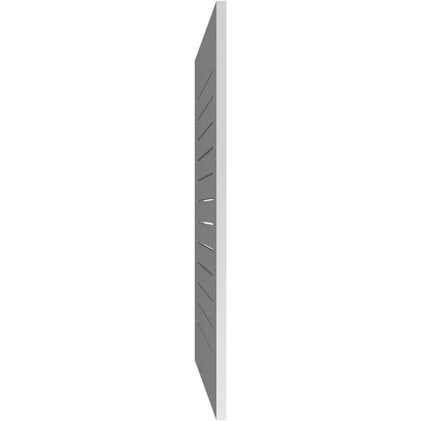 Ekena Millwork Vertical Surface Mount PVC Gable Vent: Functional, w/ 3-1/2"W x 1"P Standard Frame, 28"W x 42"H - GVPVE28X4201SF