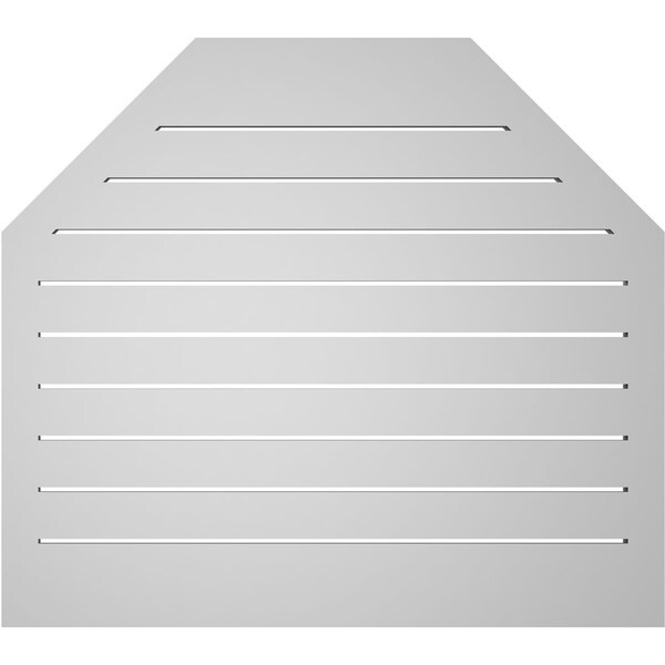 Ekena Millwork Octagonal Top Surface Mount PVC Gable Vent w/ 2"W x 2"P Brickmould Sill Frame, 36"W x 32"H - GVPOT36X3203SF