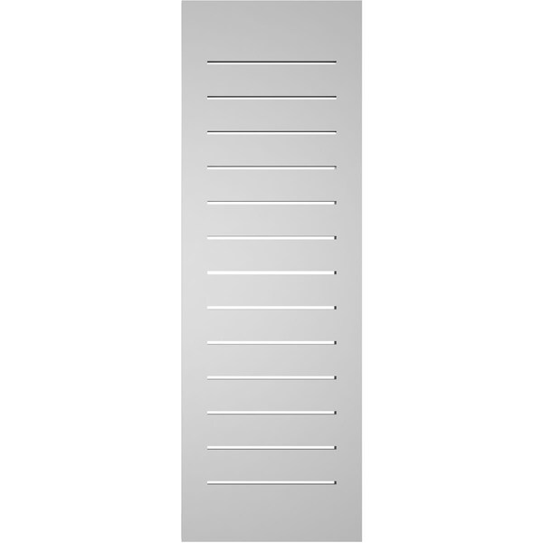 Ekena Millwork Vertical Surface Mount PVC Gable Vent: Functional, w/ 2"W x 2"P Brickmould Sill Frame, 14"W x 42"H - GVPVE14X4203SF