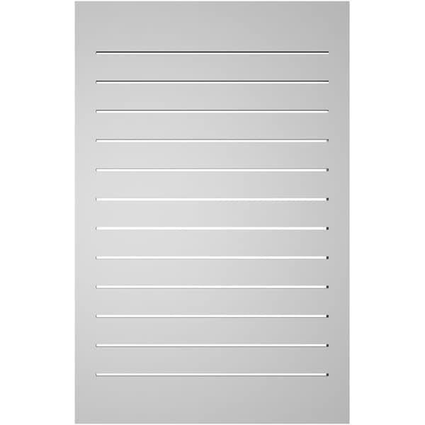 Ekena Millwork Vertical Surface Mount PVC Gable Vent: Functional, w/ 2"W x 1-1/2"P Brickmould Frame, 26"W x 40"H - GVPVE26X4002SF