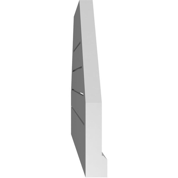 Ekena Millwork Octagonal Top Surface Mount PVC Gable Vent w/ 2"W x 2"P Brickmould Sill Frame, 38"W x 18"H - GVPOT38X1803SF