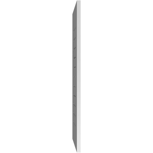 Ekena Millwork Vertical Surface Mount PVC Gable Vent: Functional, w/ 3-1/2"W x 1"P Standard Frame, 14"W x 40"H - GVPVE14X4001SF