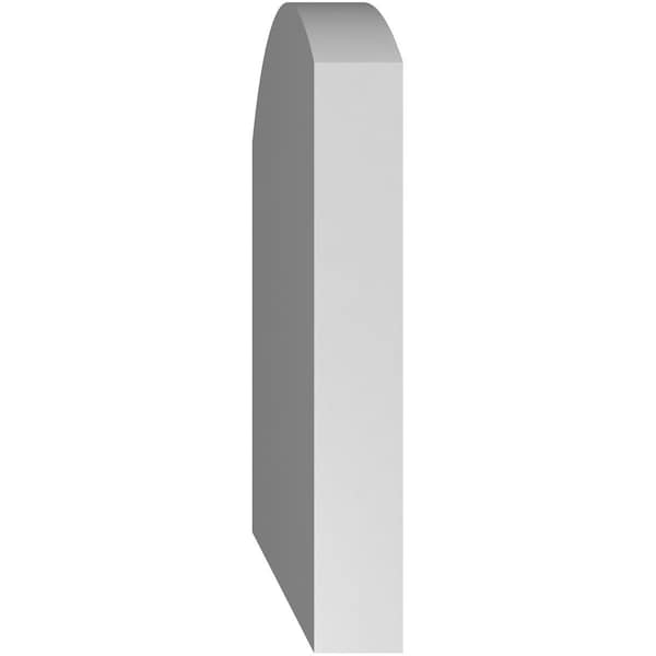 Ekena Millwork Arch Top Surface Mount PVC Gable Vent: Functional, w/ 2"W x 1-1/2"P Brickmould Frame, 12"W x 12"H - GVPAR12X1202SF
