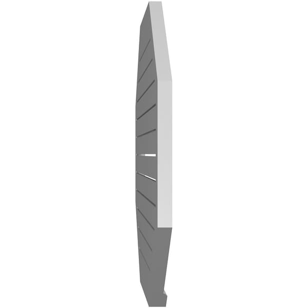 Ekena Millwork Octagonal Surface Mount PVC Gable Vent: Functional, w/ 2"W x 2"P Brickmould Sill Frame, 36"W x 36"H - GVPOC36X3603SF
