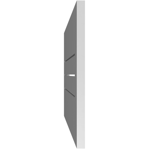 Ekena Millwork Vertical Surface Mount PVC Gable Vent: Functional, w/ 3-1/2"W x 1"P Standard Frame, 38"W x 18"H - GVPVE38X1801SF