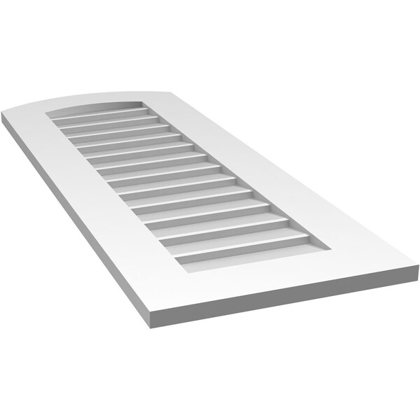 Ekena Millwork Arch Top Surface Mount PVC Gable Vent: Functional, w/ 3-1/2"W x 1"P Standard Frame, 16"W x 42"H - GVPAR16X4201SF