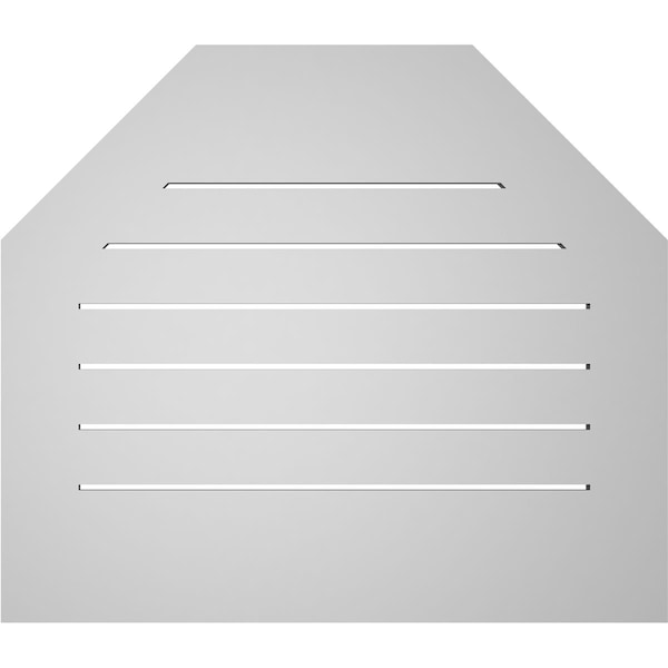 Ekena Millwork Octagonal Top Surface Mount PVC Gable Vent: Functional, w/ 3-1/2"W x 1"P Standard Frame, 30"W x 26"H - GVPOT30X2601SF